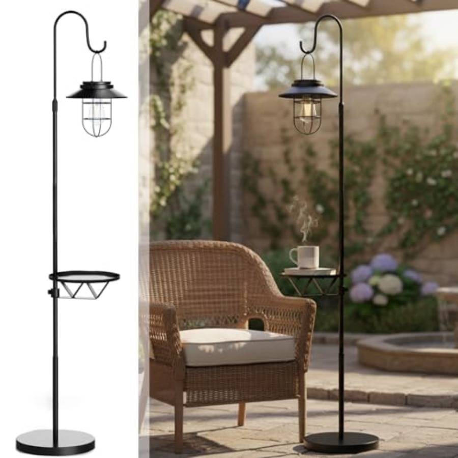 Solar Lamp - Luminária Solar de Chão com Mesa,