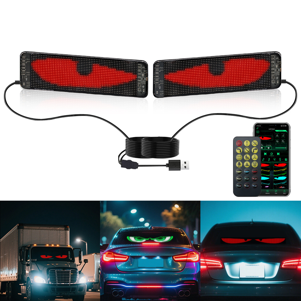 Solar Panel - Tela macia LED para carro, tela